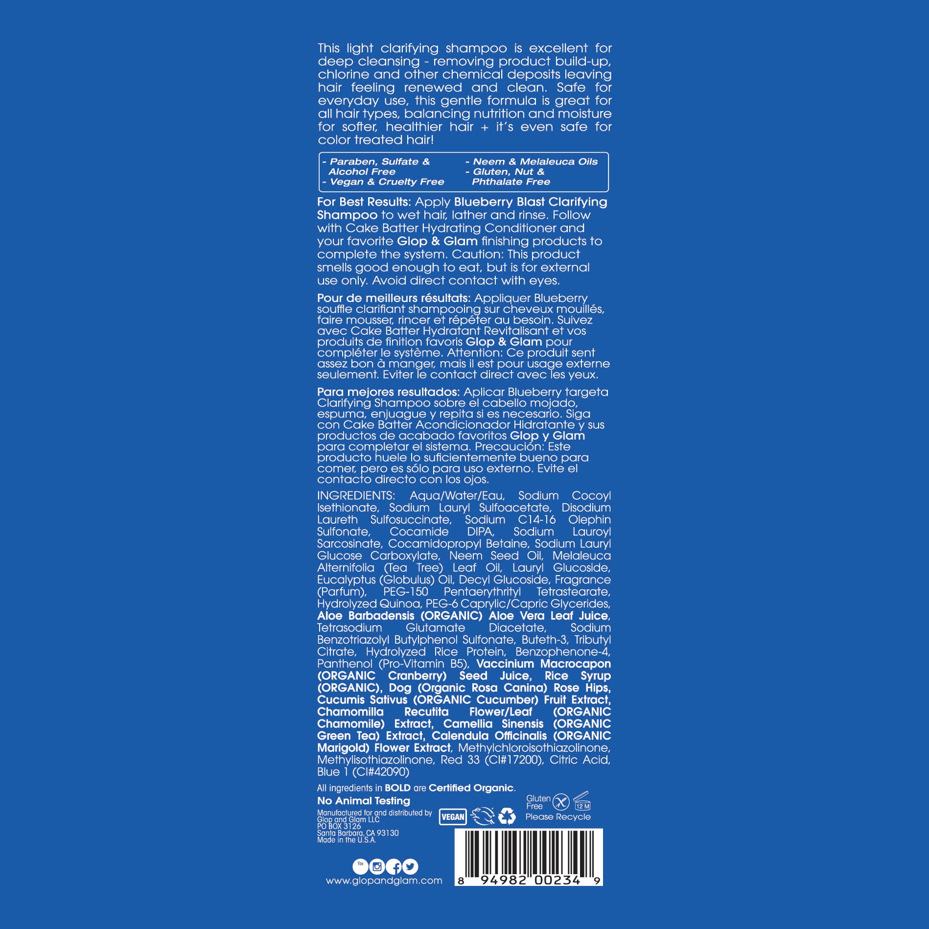 Blueberry Blast Clarifying Shampoo