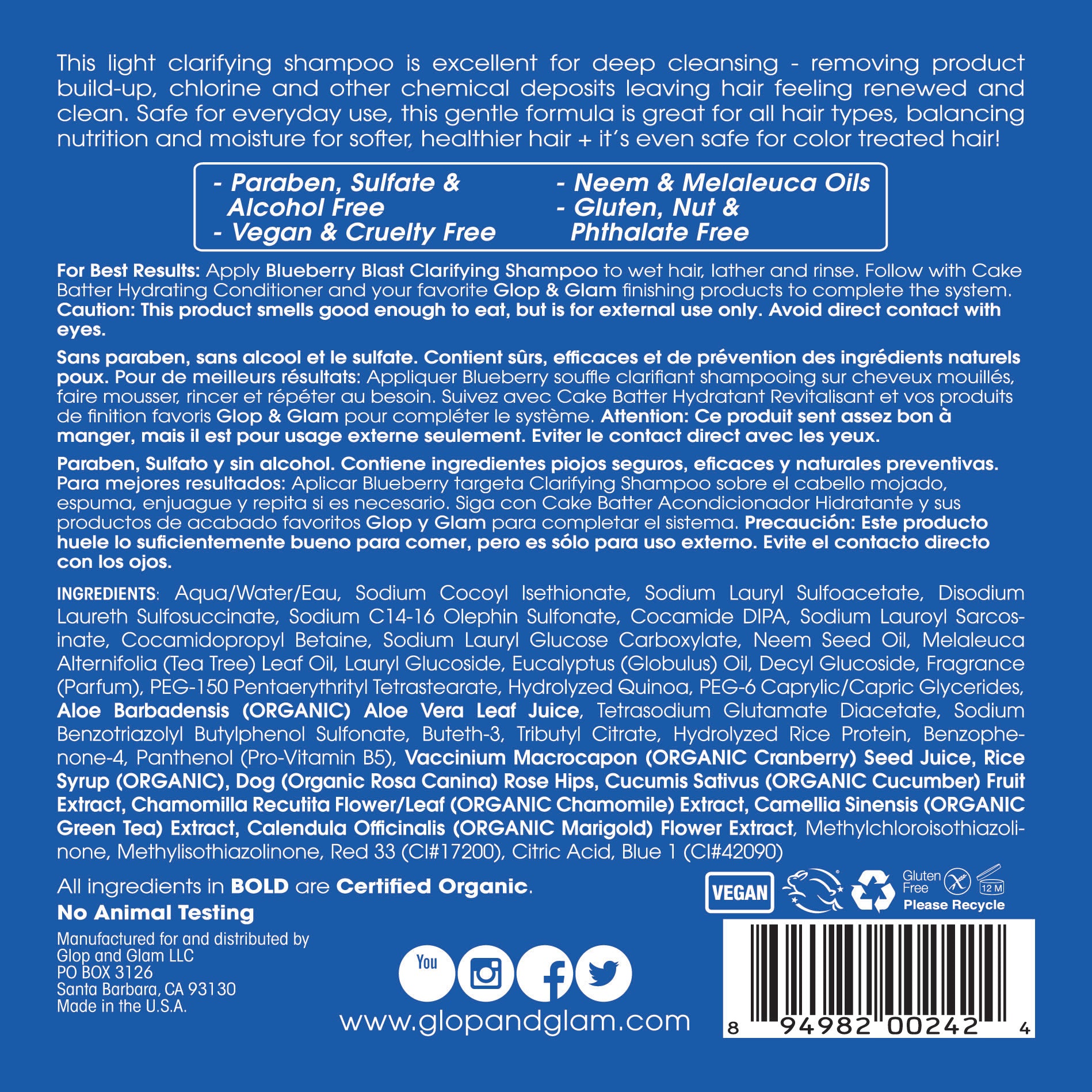 Blueberry Blast Clarifying Shampoo (Family Size)