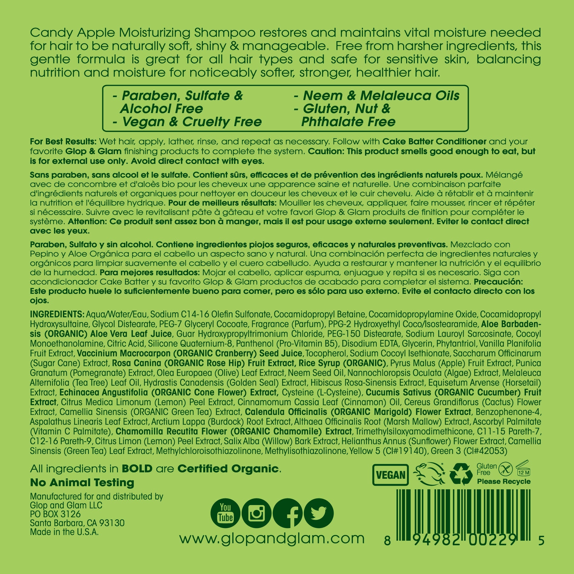 Candy Apple Moisturizing Shampoo (Family Size)